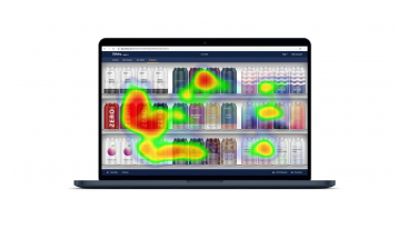 Bildschirm eines Laptops mit der Beispielanwendung Heat Map