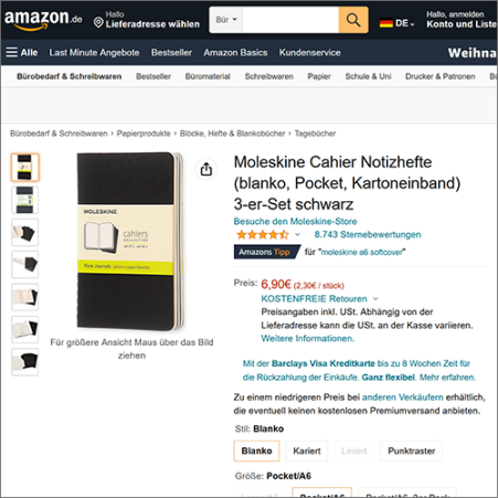 Moleskine Notizhefte