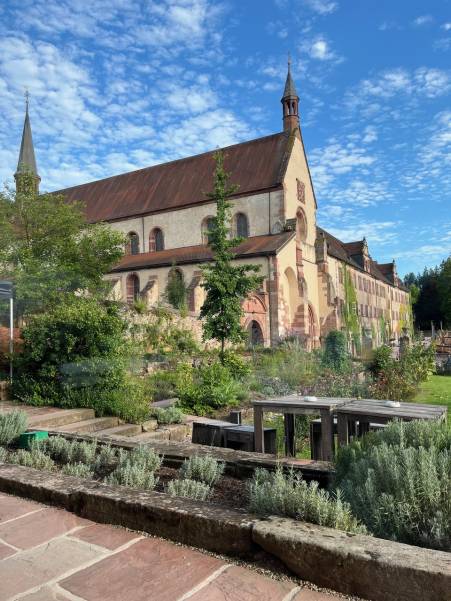 Kloster Bronnbach 2025 aus Sicht der Orangerie