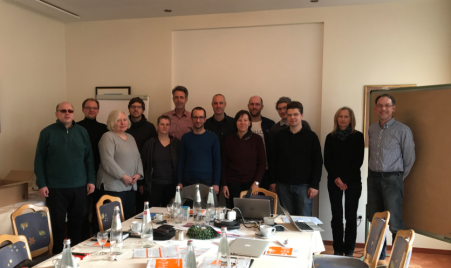 Teilnehmer des AK Barrierefreiheit-Treffens: Dieter Plonkiewicz, Markus Erle, Brigitte Bornemann, Stefan Farnetani, Anne-Marie Nebe, Ulrich Kreichgauer, Thomas Heilmann, Jörg Morsbach, Petra Kowallik, Alexander Götze, Robert Tscharn, Jens Elfering, Birgit Bomsdorf, Harald Weber